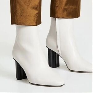 WANT Les essentials white leather boots